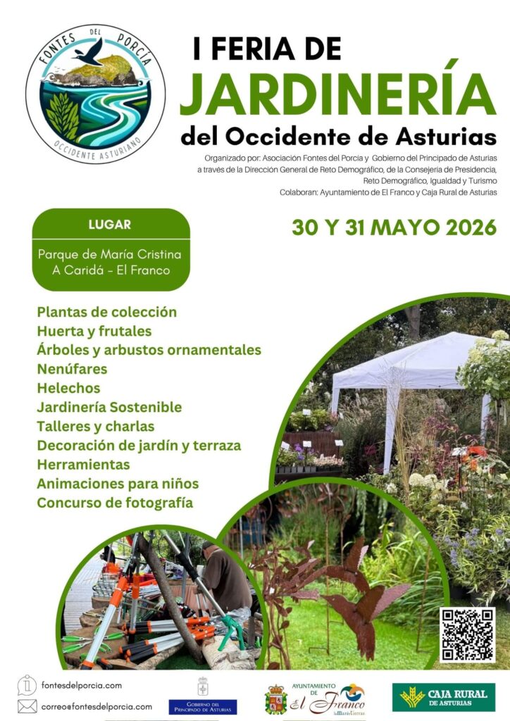 Cartel I Feria de Jardinería del Occidente de Asturias
